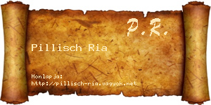 Pillisch Ria névjegykártya